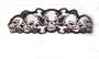 Etichetta in stoffa ricamata String of Skulls patch 12.25x3.5