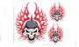 Decalco Biker Skull 3.62X4.72