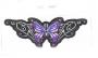 Etichetta in stoffa ricamata Pink Butterfly Mini Patch