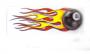 Decalco sx FLAMING 8-BALL 3X10