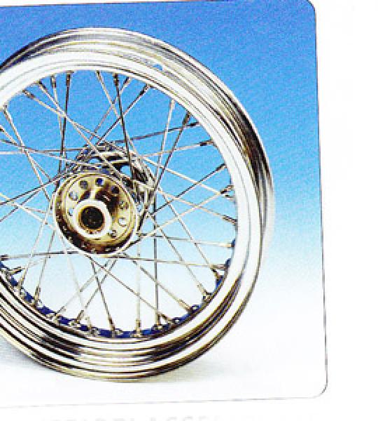 Ruota posteriore assemblata da 16 con raggi cromati per Harley Sportster dal 1955 al 1978