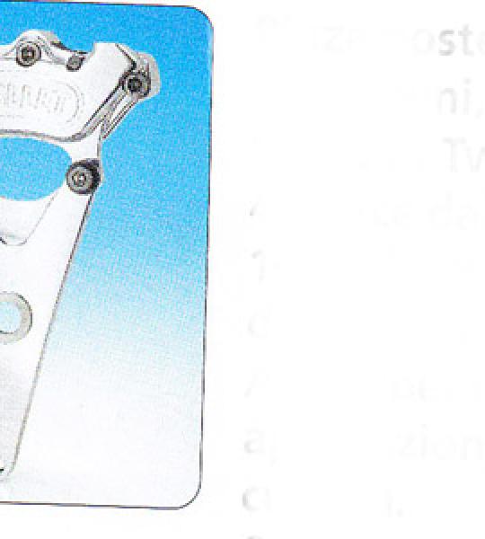 Pinza posteriore lucidata con staffa a 4 pistoni per telai Harley Big Twin 4 marce 1976-1984 con disco da 11 1/2