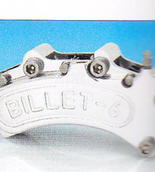 Pinza anteriore Big6 nera a 6 pistoni per Harley FL (H) 1976-1983 con disco singolo da 10