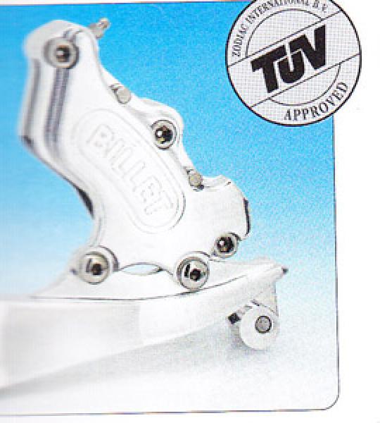 Solo staffa per pinza posteriore nera a 4 pistoni per Harley Softail 2000-2007 con disco di serie da 11 1/2 escluso FXST, FXSTB e FXSTS 2006-2007