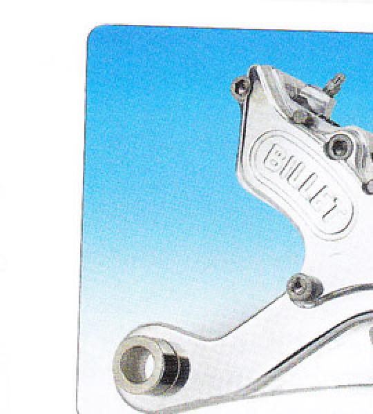 Solo staffa per pinza posteriore nera a 4-6 pistoni per Harley Dyna 2000-2005 con disco di serie da 11 1/2