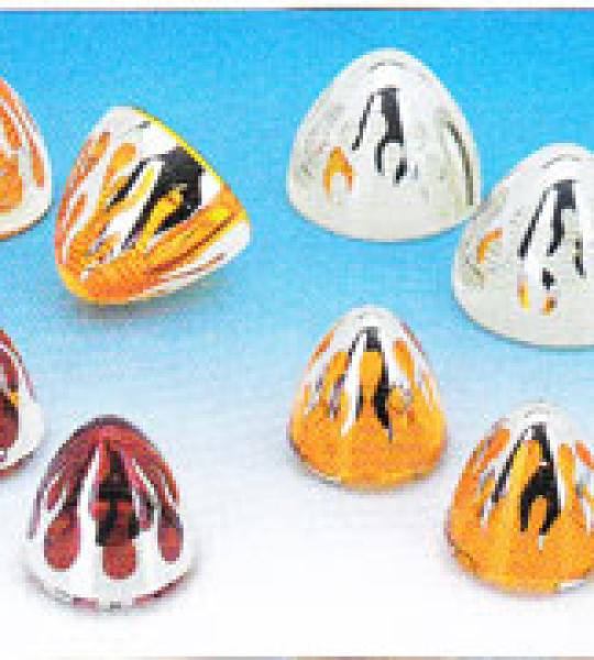 Kit lenti trasparenti Flame Bullet per frecce anteriori per Harley Davidson FLH/FLT e Heritage Softail dal 1986 ad oggi