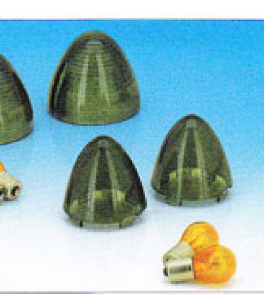 Kit lenti bullet fumè completa di lampadina per frecce anteriori per Harley Davidson FLH/FLt e Heritage Softail dal 1986 ad oggi