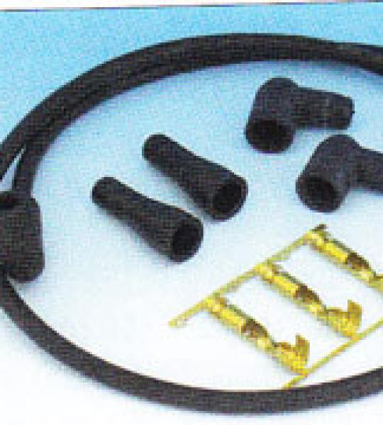 Set 2 cavi candela compu-fire 8mm nere con pipette nere