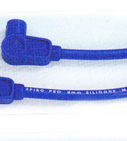 Kit cavi candele universali pro wire 8mm con ucleo metallico per acce3nsioni a puntine o magneto 90° colore blu