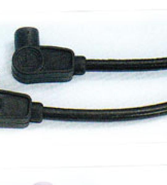 Kit cavi candele universali pro wire 8mm con nucleo spiro pro per accensioni a puntine o elettroniche dritti colore nero