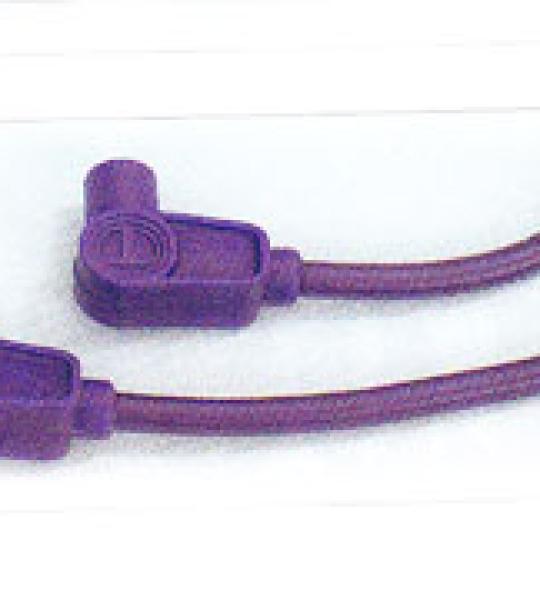 Kit cavi candele universali pro wire 8mm con nucleo spiro pro per accensioni a puntine o elettroniche dritti colore viola