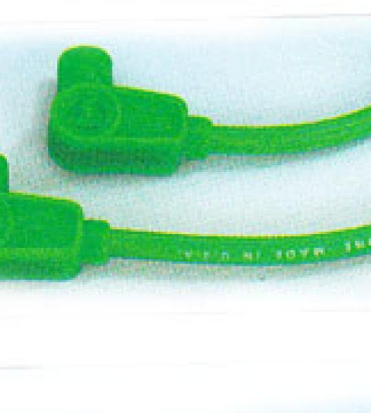 Kit cavi candela universali 8mm con nucleo spiro pro per accensioni elettroniche o a puntine 135° colore verde fluo