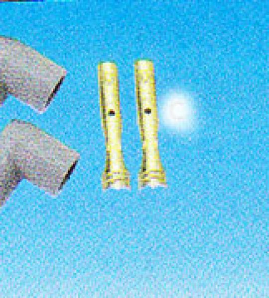 Paio inserti cappucci grigi a 90°