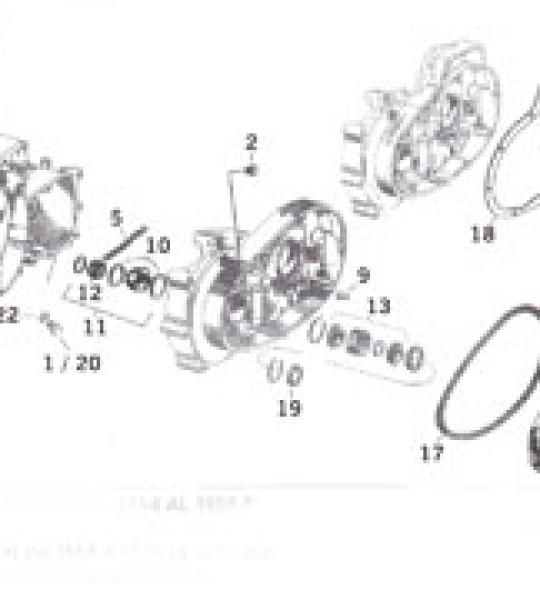 Ritenuta rullini albero lato distribuzione per Harley Sportster dal 1957 al 1976 figura 12