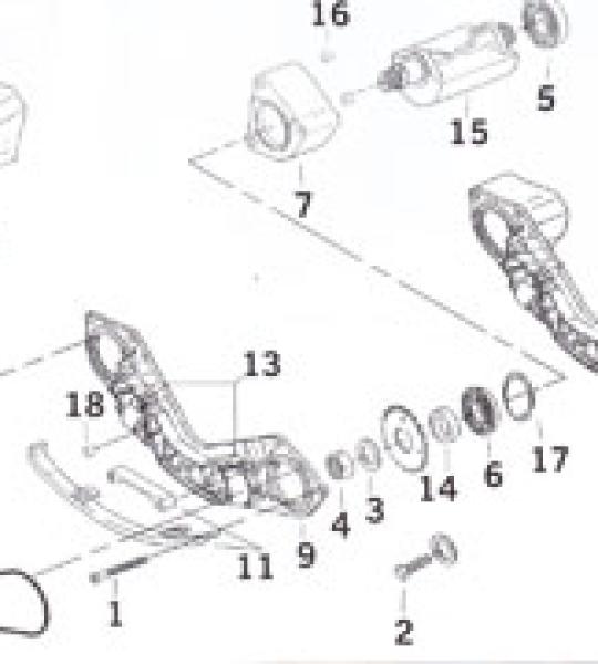 Paraolio supporto bilanceri per Harley TC88B 2000-2006, TC96B 2007 ad oggi figura 18