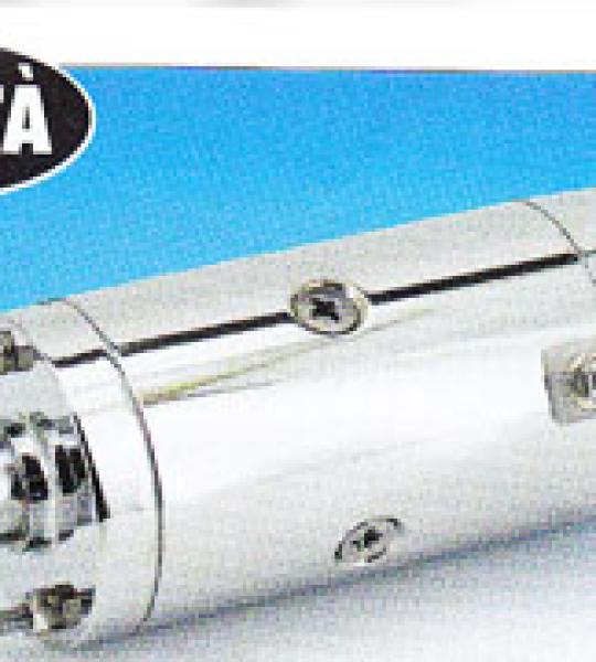 Motorino d'avviamento tipo Prestolite cromato per Harley Davidson Sportster 1976-1980, FL da fine 1966 al 1982, FLT 1980-1983 e FXR 1982 a inizio 1983