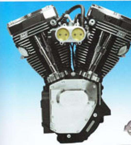 Motore S&S 124CI nero con unità VFI per iniezione Delphi per modelli Dyna 2002-2005 e Touring 2001-2006