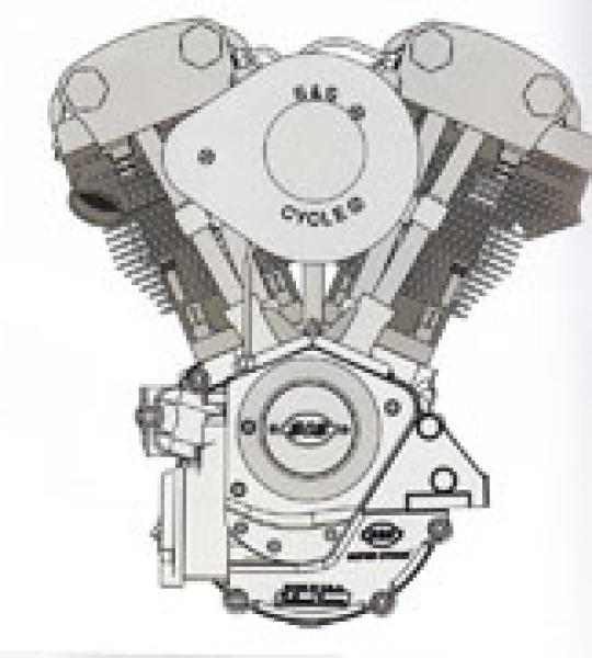 Motore S&S93 CI KN-Kone per telaio Shovelhead e Evolution dal 1970 al 1999